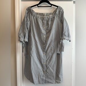 Madewell Blue and White Striped Dress